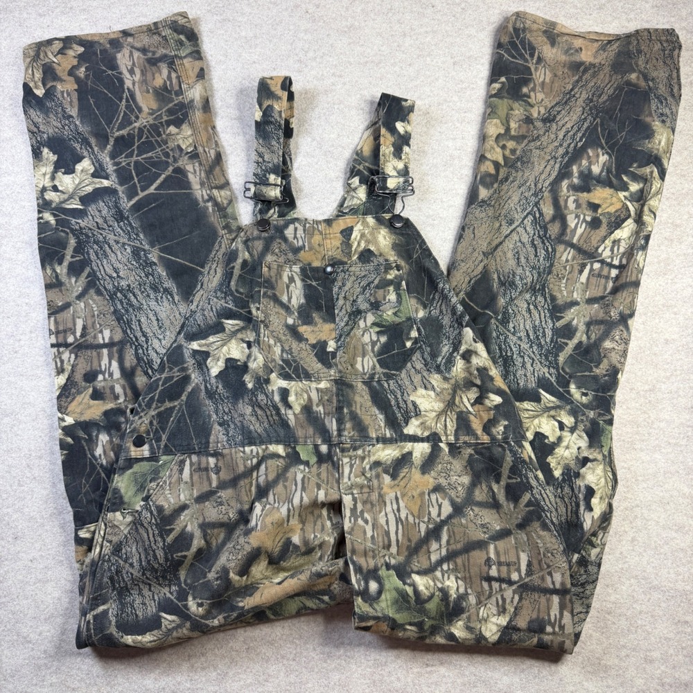 Appalachian Trail Mens XL Mossy Oak Break-Up Camo Hunting Bib Overalls Camo